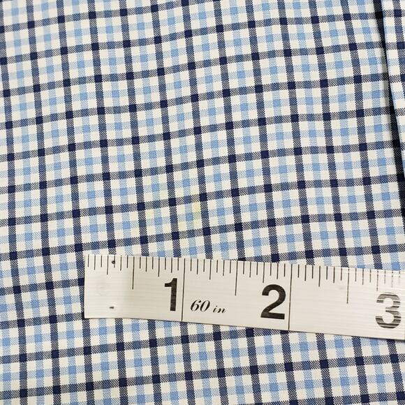 Ralph Lauren Mens Blue Check Plaid Button Down Shirt Classic Fit Short Sleeve L - Picture 12 of 13
